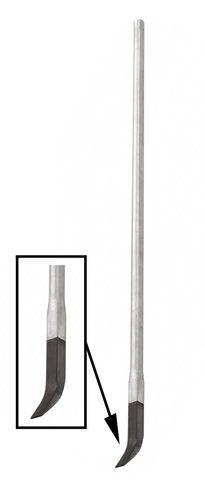 Aluminiumspett med pinchspets; spett med böjd spets; spett; aluminiumspett