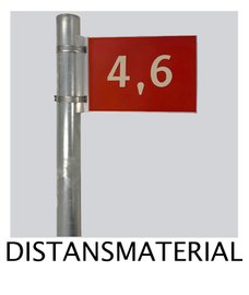 distansmaterial, skyltar, bp-flagga, distansskylt, stolpe, fundament, stanslåda, SV, AV, wejo